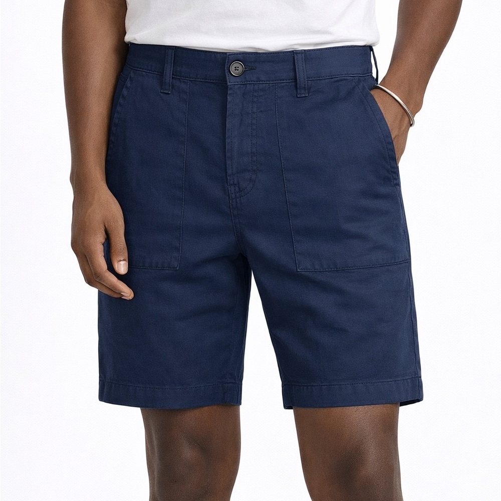 Eleventy Navy Linen Cotton Shorts Men’s Size 32 Summer Casual Lightweight